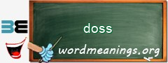 WordMeaning blackboard for doss